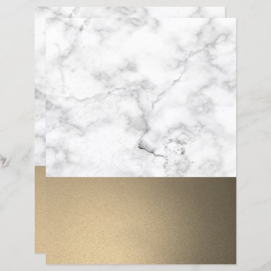 フェイク大理石と金ゴールドグリッター (正面/裏面)