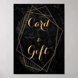 フェイク大理石ジオメトリカード&ギフト ポスター