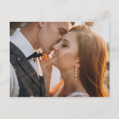 フェイク大理石ジオメトリ日付の保存 案内ポストカード (裏面)