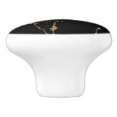 フェイク大理石ブラック金ゴールド セラミックノブ (側面)