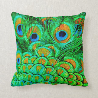 フェイク孔雀の羽抽象芸術自然パターン クッション