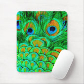 フェイク孔雀の羽抽象芸術自然パターン マウスパッド (マウス)