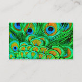フェイク孔雀の羽抽象芸術自然パターン 名刺 (裏面)