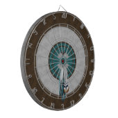 フェイク工具付きレザー&先住民アメリカンビーチワーク ダーツボード (正面左)