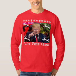 フェイク応援、ドナルドトランプ醜いクリスマスシャツ Tシャツ