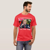 フェイク応援、ドナルドトランプ醜いクリスマスTシャツ Tシャツ (正面フル)