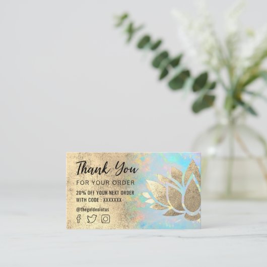 フェイク感謝していロータスあなたの名刺 名刺 (スタンド正面)