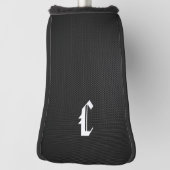 フェイク炭モノグラムの素繊維「C」 ゴルフヘッドカバー (回転90)