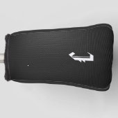 フェイク炭モノグラムの素繊維「C」 ゴルフヘッドカバー (正面)