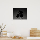 フェイク炭素繊維サイクリング ポスター (キッチン)