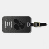 フェイク炭素繊維サイクリング ラゲッジタグ (正面横)