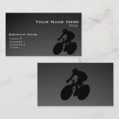 フェイク炭素繊維サイクリング 名刺 (正面/裏面)