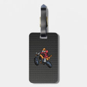 フェイク炭素繊維モトクロス ラゲッジタグ (裏面縦)