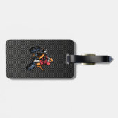 フェイク炭素繊維モトクロス ラゲッジタグ (裏面横)