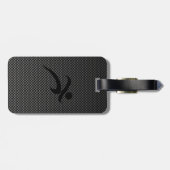 フェイク炭素繊維ランニングの ラゲッジタグ (裏面横)