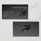 フェイク炭素繊維ランニングの 名刺 (正面/裏面)