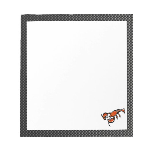 フェイク炭素繊維ロブスター ノートパッド (正面)