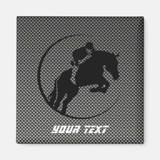 フェイク炭素繊維馬術 マグネット (正面)