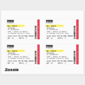 フェイク熱狂するピル処方箋ラベルハロウィーンプロップ 長方形シール (シート)