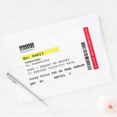 フェイク熱狂するピル処方箋ラベルハロウィーンプロップ 長方形シール (封筒)