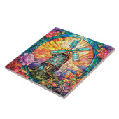 フェイク球ステンドグラス風車 タイル (側面)