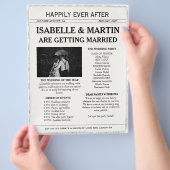 フェイク白黒新聞の曲げ結婚 チラシ (手)