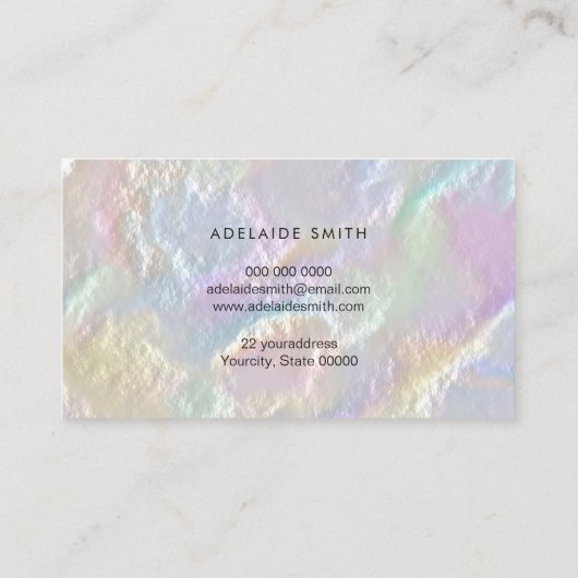 フェイク真珠光沢デザイン名刺 名刺 (裏面)