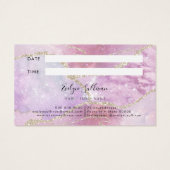 フェイク真珠光沢効果アポイントメントカード (裏面)