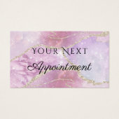 フェイク真珠光沢効果アポイントメントカード (正面)