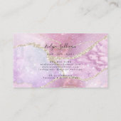 フェイク真珠光沢効果ロイヤリティカード 名刺 (裏面)