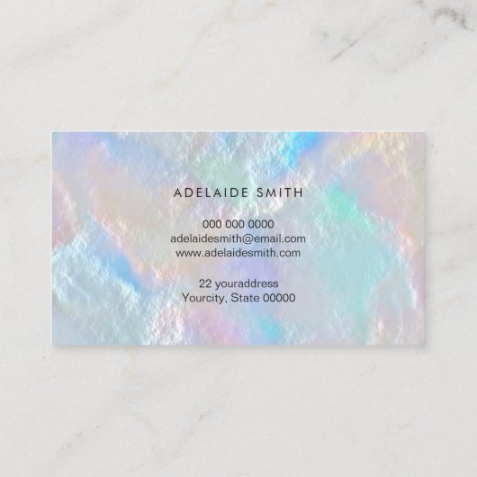 フェイク真珠光沢効果名刺 名刺 (裏面)