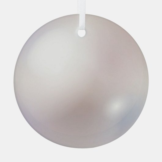 フェイク真珠印ガぶら下がったラスオーナメント ガラスオーナメント (裏面)