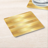 フェイク空白のエレガントカスタムモダンテンプレート スクエアペーパーコースター (アングル)