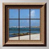 フェイク窓ポスタービーチシリラックスーンの表示 ポスター (正面)