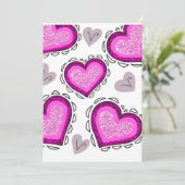 フェイク紙カットクラフトインスパイアバレンティーンズデイカード サンキューカード (スタンド正面)