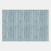 フェイク素朴茶色ブルー ラッピングペーパーシート (正面3)