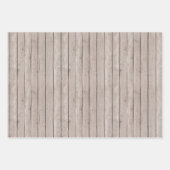 フェイク素朴茶色ブルー ラッピングペーパーシート (正面)