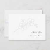 フェイク結婚エンボス蘭フォーマルさん サンキューカード (正面)