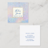 フェイク絵を描金ゴールドの水彩 スクエア名刺 (正面/裏面)