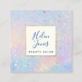 フェイク絵を描金ゴールドの水彩 スクエア名刺 (正面)