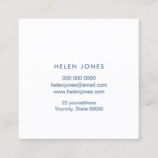 フェイク絵を描金ゴールドの水彩 スクエア名刺 (裏面)