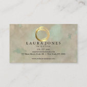 フェイク絵を描金ゴールド円デザイナー名刺 名刺 (裏面)