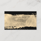 フェイク絵を描金ゴールド線のロゴ 名刺 (裏面)