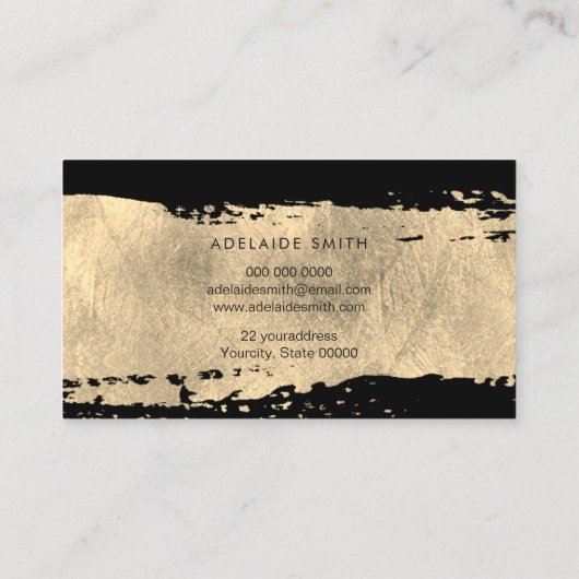 フェイク絵を描金ゴールド線のロゴ 名刺 (裏面)