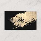 フェイク絵を描金ゴールド線のロゴ 名刺 (正面)