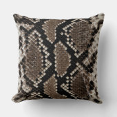 フェイク網状Pythonスネークスキン装飾用クッション クッション (正面)