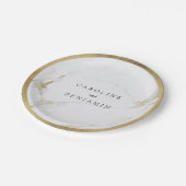 フェイク縁ど大理石結婚製モダン大理石 ペーパープレート (アングル)