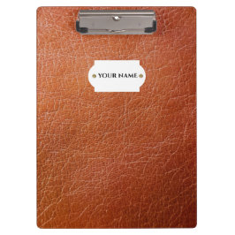 フェイク茶色の革のクリップボード クリップボード