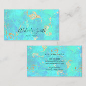 フェイク虹色インスパイア青緑 名刺 (正面/裏面)