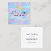 フェイク赤紫色オパール スクエア名刺 (正面/裏面)